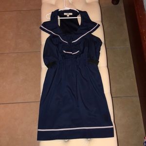 Navy and White Dress